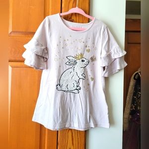 Kids White Bunny Graphic Top